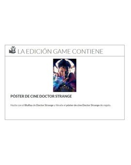 Póster de regalo al comprar el blu-ray de "Dr. Strange" en Game.