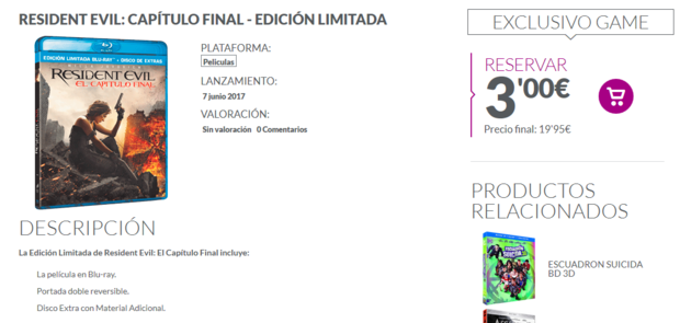 Disponible para reservar la edición exclusiva de Game.