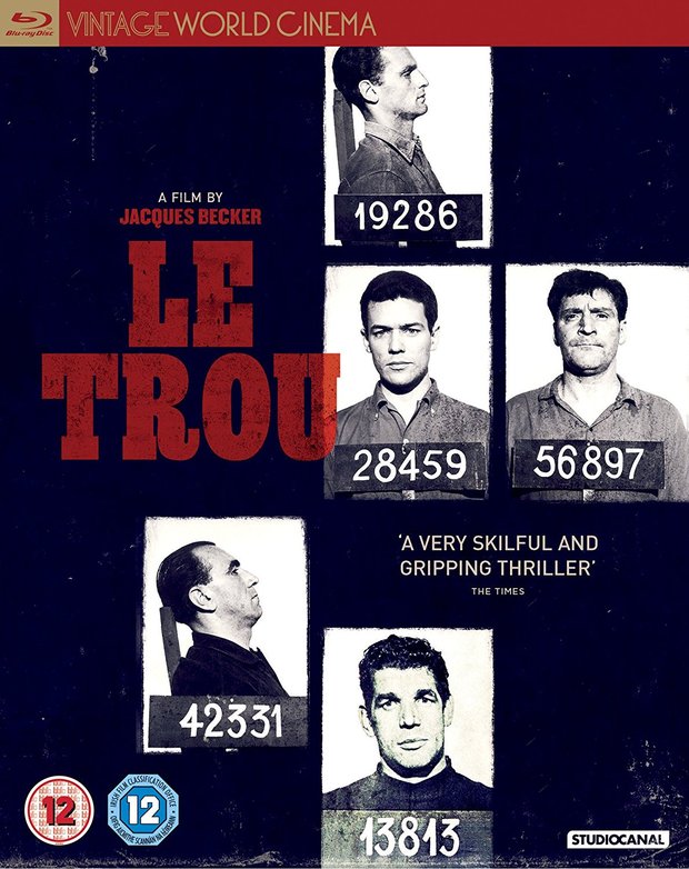 Carátula británica del blu-ray de "Le Trou".