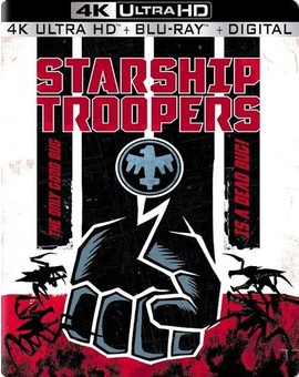 Otro pop art steelbook UHD 4K de Starhip Troopers anunciado en exclusiva en USA.
