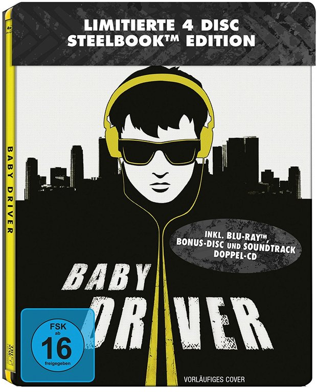 Steelbook Baby Driver con cuatro discos anunciado en Alemania.