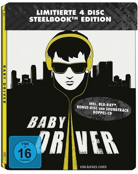 Steelbook Baby Driver con cuatro discos anunciado en Alemania.