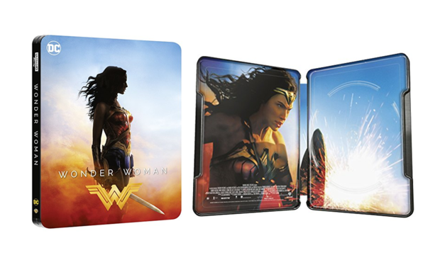 Diseño del steelbook 4K UHD de Wonder Woman en Alemania.