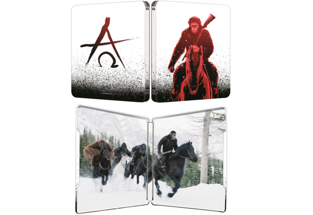 Diseño final del steelbook War for the Planet of the Apes en UK.