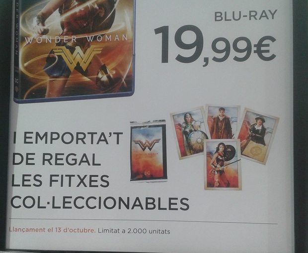Cartas coleccionables de regalo al comprar Wonder Woman.