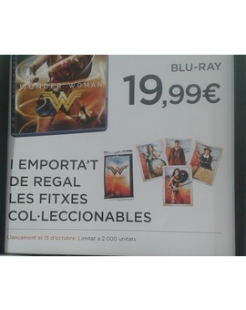 Cartas coleccionables de regalo al comprar Wonder Woman.