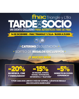 Hoy a las 18 horas "Tarde del socio" en L'Illa & Triangle.