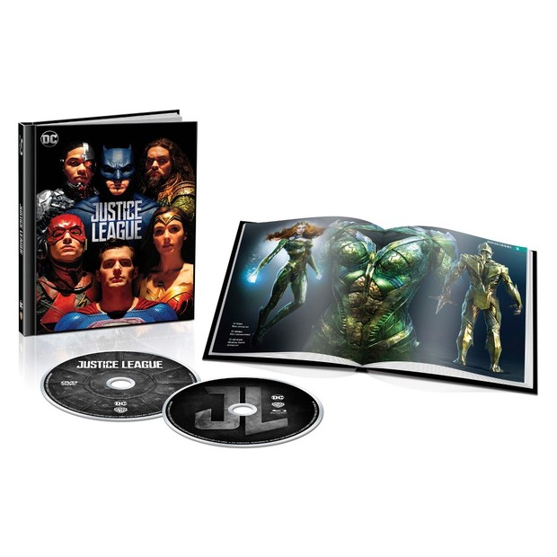 El efecto lenticular del digibook de Justice League.