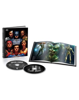 El efecto lenticular del digibook de Justice League.