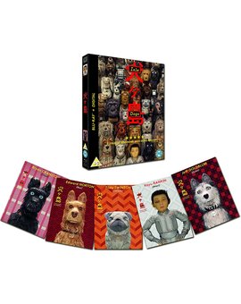Edición británica de Isle Of Dogs con postales.
