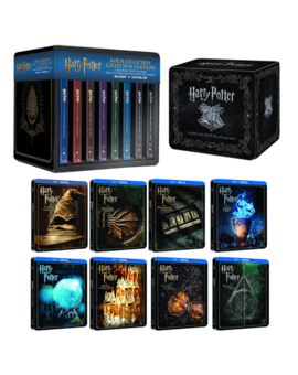 Cofre metálico con los 8 films de Harry Potter en steelbook