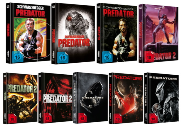 Mediabooks UHD 4K a elegir de la trilogía Predator