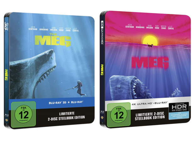 Steelbooks oficiales The Meg en 3D & UHD 4K/Blu-ray
