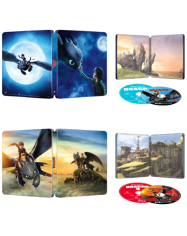 Steelbooks UHD 4K de How To Train Your Dragon 1&2