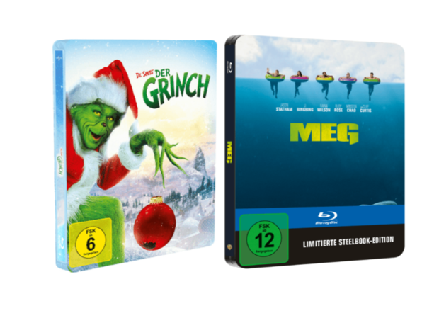 Steelbooks exclusivos The Grinch & The Meg 