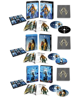 Ediciones niponas de Aquaman 4K, 3D & 2D con pin