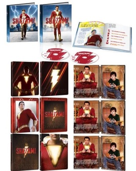 Digibook lenticular & tres steelbooks para Shazam!