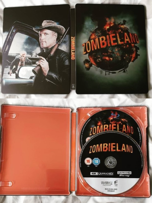 Steelbook 4K de Zombieland sin ilustración interior.