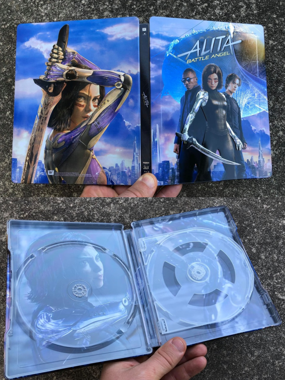 Con brillo y relieves el nuevo steelbook de Alita Battle Angel