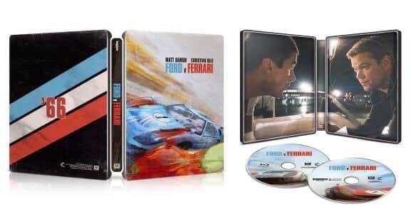 Diseño steelbook Ford v Ferrari