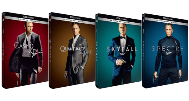 Diseños finales steelbook 4K del James Bond de Daniel Craig 