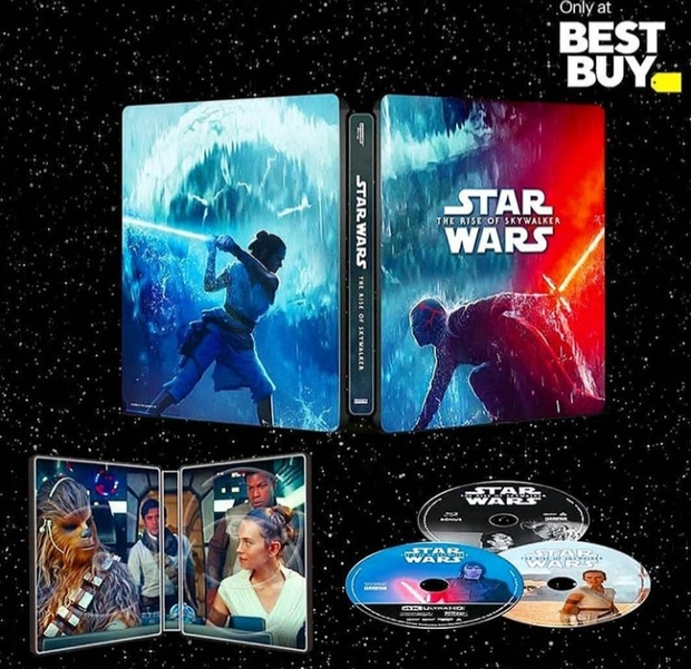 Diseño steelbook Star Wars the rise of Skywalker 