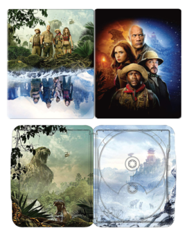 Diseño final steelbook pack Jumanji con las dos entregas