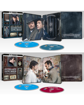 Diseños finales steelbooks 4K de Sherlock Holmes