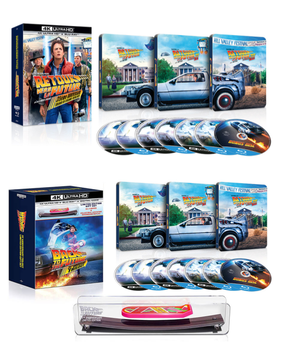 Tres ediciones especiales Back to the future Trilogy en Francia