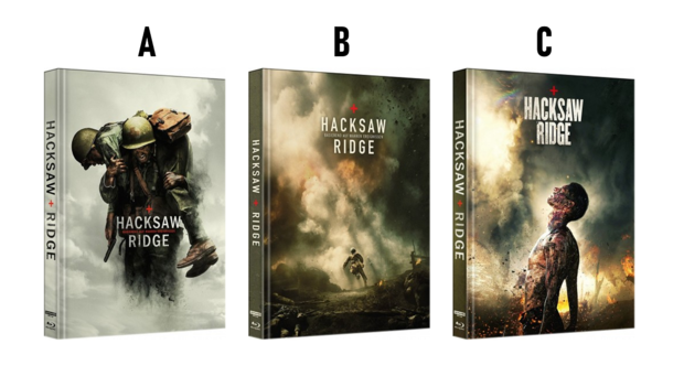 Tres Mediabooks de Hacksaw Ridge en UHD 4K/BD