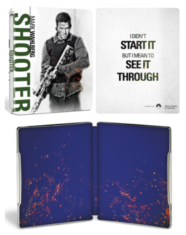 Diseño steelbook Shooter en 4K
