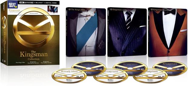 Colección The Kingsman en steelbooks uniformes