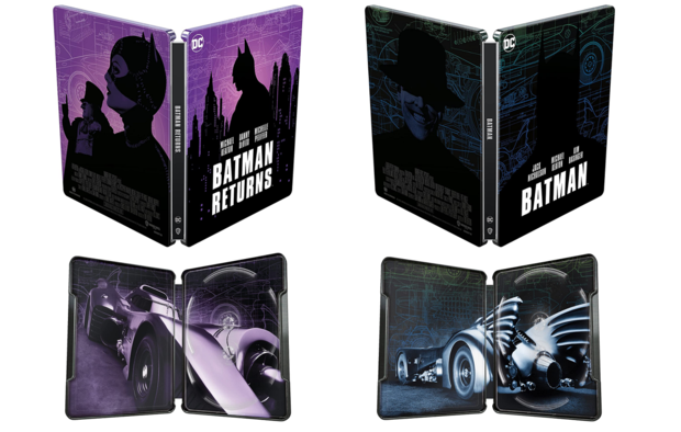 Diseños steelbook 4K Batmans de Tim Burton