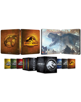 Diseño steelbook Jurassic World Dominion y cofre