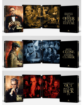 Diseños steelbooks 4K The Godfather Trilogy