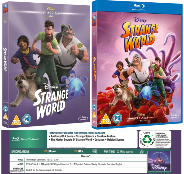 Carátulas BD Strange World en UK