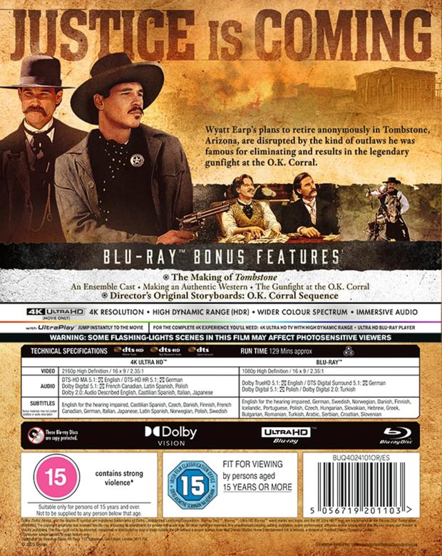 Tombstone en 4K y con castellano