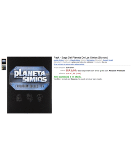 Oferta: "El Planeta de los Simios (Evolution Collection)" en Amazon.es