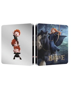 Diseño del steelbook exclusivo de zavvi: "Brave 3D" para el 7 de abril.