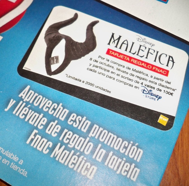 Diadema de regalo al comprar "Maléfica" en Fnac.