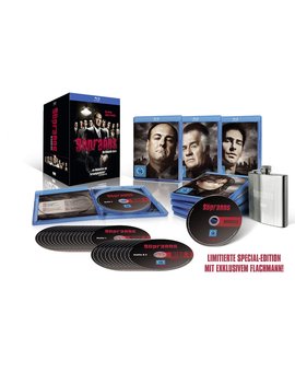Edición alemana "The Sopranos" con petaca incluida.