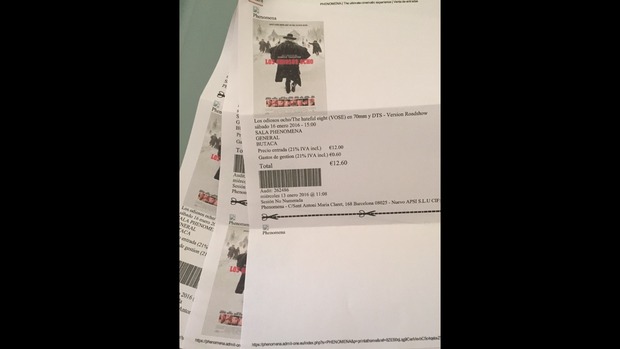 Entradas The Hateful Eigth!! Tengo una pequeña duda... 