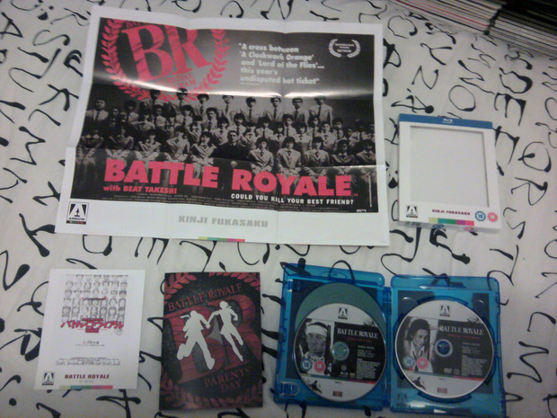 Edición inglesa de Battle Royale 3 discos, comic, poster y librito