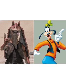 George Lucas ahora dice que Jar Jar esta inspirado en Goofy