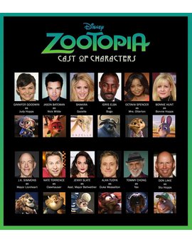Todo el reparto de Zootopia anunciado