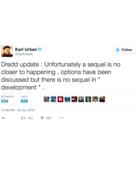 No hay nada planeado de Dredd