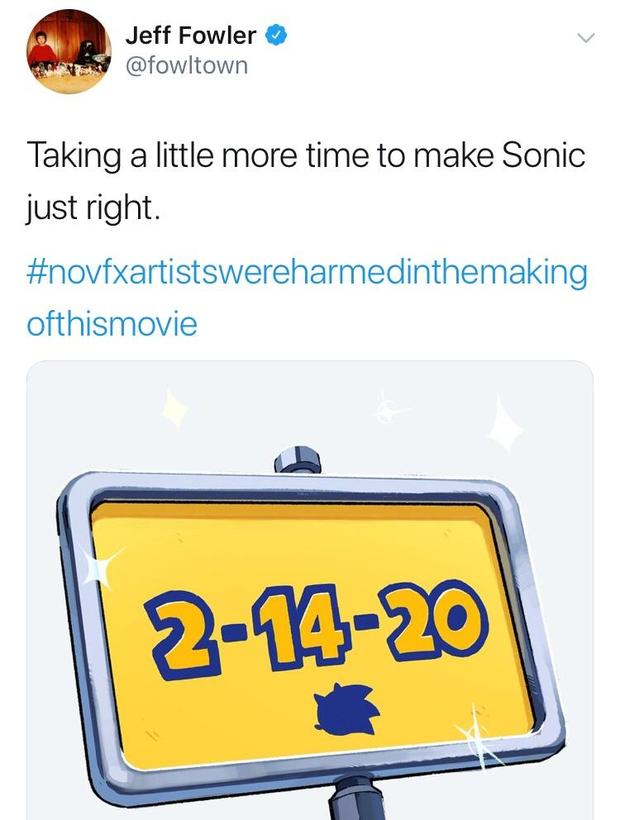 La pelicula de Sonic es retrasada "para hacer cosas bien"