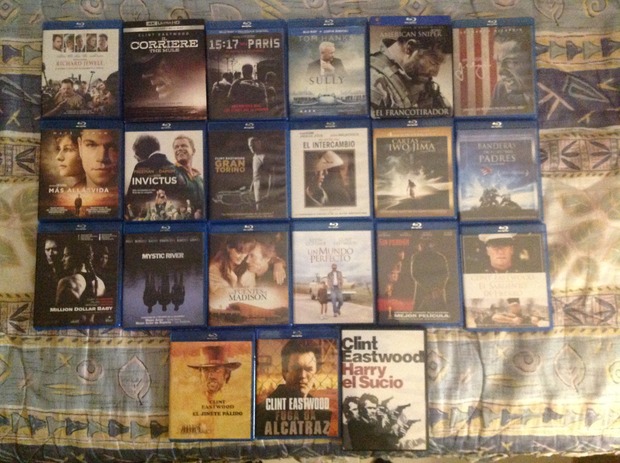 Tras lo de hoy. Mi colección de Clint actualizada. Ojalá haga más películas.