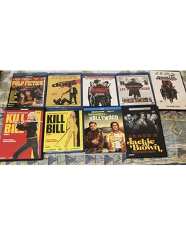 Mi colección Tarantiniana ordenada de izquierda a derecha según mi gusto.