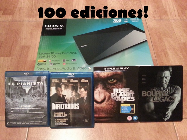 100 ediciones ya! combo de pelis + reproductor